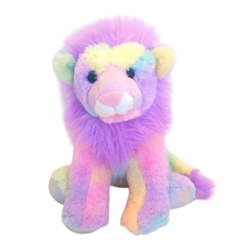 The Petting Zoo Rainbow Lion Ombrez Animals Plush Toy Y2K
